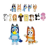Bluey Theme Happy Birthday Banner Baallon For Kids Birthday Set Party Decoration Supplies