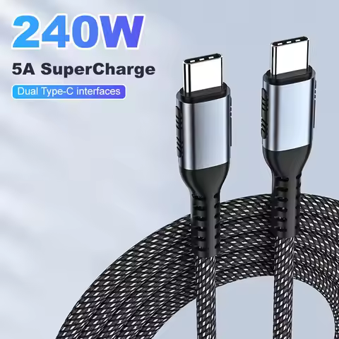 240W 100W USB C to Type C PD Fast Charging Cable for Xiaomi Samsung MacBook iPad Type C to Type C Ca