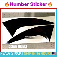 HONDA Wave100R Wave125S Wave110 DX FRONT FENDER NUMBER STICKER NOMBOR PLATE STIKER MUDGUARD MUD GUAR