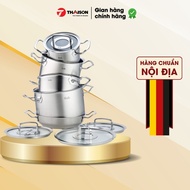 FISSLER PROFI COLLECTION Pot set of 5 with GENUINE glass lid handle, Imported from Germany