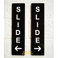 Slide Slide | Acrylic Sign Board Acrylic Label slide Door Sticker