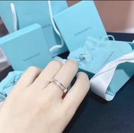 TIFFANY&CO.蒂芙尼 1837系列 經典時尚 戒指銀色 男女同款情侶款