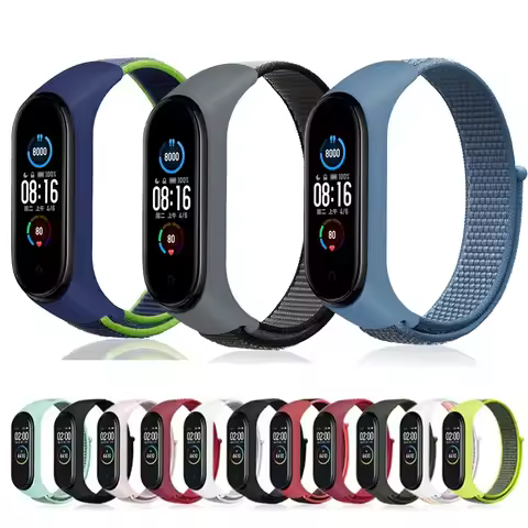 Nylon Strap for Xiaomi Mi Band 7 6 5 4 3 Smartwatch Comfortable Breathable Wristband for Xiaomi Mi B