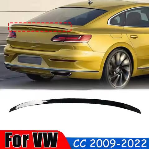 For Volkswagen CC 2009-2022 Rear Trunk Spoiler High Quality ABS Car Rear Tail Wing Ari Spoiler Diffu