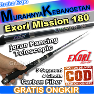 Bisa COD / Bayar di Tempat Joran Pancing Exori Fishing Mission 180 Telescopic Carbon Fiber Sea Fishi