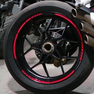 KAWASAKI Motorcycle Wheel Stickers Decals 17/ 18 Inch Reflective Rim For Z800 Vespa 300 Gts Piaggio 