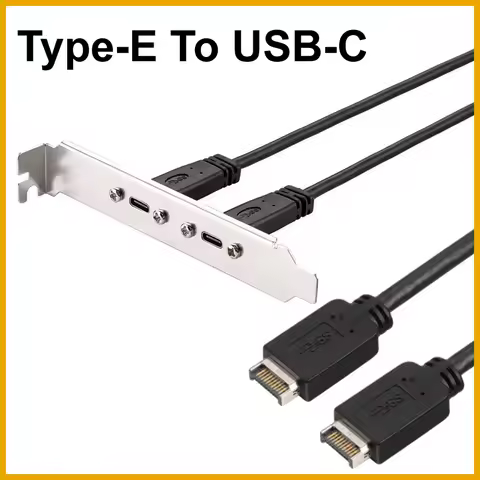 NEW 2 Ports 50cm USB 3.1 Front Panel Header Type-E To USB-C Type C Female Connector Extension Wire C