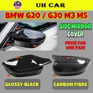 BMW G20 G30 M3 M5 Side Mirror Cover Glossy Black Carbon Fibre