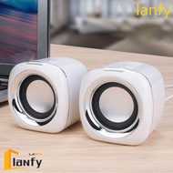 LANFY Speaker Wired, High Volume AUX Audio Wired Small Speaker, Subwoofer Mini Hifi 3.5mm Stereo Min