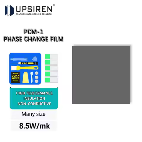 UPSIREN 8.5W PCM-1 Phase Change Silicone Pad Sheet Laptop Phase Change Silicone Grease CPU Thermal C
