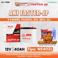 Aki Faster JP NS40ZL 12V 40Ah untuk Mitsubishi X-Pander
