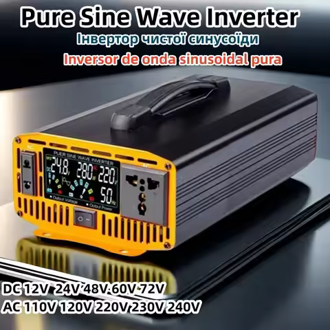 Pure Sine Wave Car Inverter 2000W 3000W Transformer Power Converter 12V 24V 48V 60V 72V to AC 110V 2