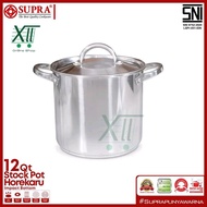 SUPRA HOREKARU STOCK POT FULL STAINLESS LID 12 QT Cooking Pot Stock Pot Professional Double Bottom S