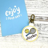 M77-刺繡球隊姓名吊牌 網球 背包掛牌