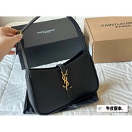 Ysl Female Bag LE5A7 Underarm Bag Crocodile Pattern Cowhide hobo Handbag Shoulder Handbag Baguette B
