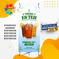 Cetak Spanduk Banner Jualan Es Teh Jumbo Es Teh Manis Lemon Tea Ice Tea C Spanduk Custom