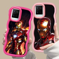 MERAH D-1 Iron Man Pink red Casing for VIVO V30 Y02a Y21a Y02t Y02 Y21s Y21 Y21t Pro 5G black