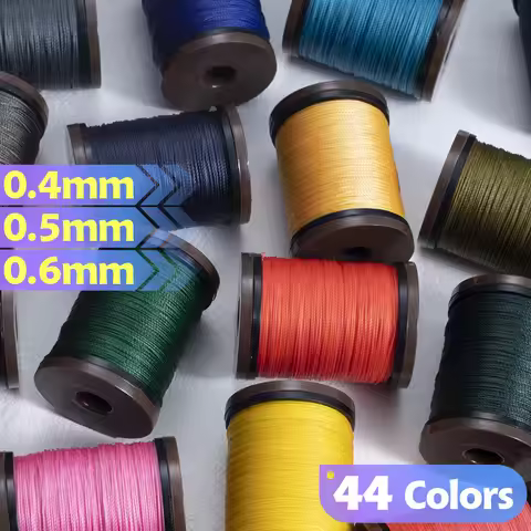 0.4/0.5/0.6mm Handmade Round Wax Thread for Leather Craft DIY Hand Sewing Wax Thread Multi-strand Wo