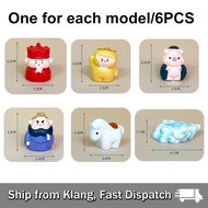 【READY STOCK】6PCS Cartoon Car Ornaments/Mini Creative Desk/Fat Fats Journey Monkey King Dolls/Cute J