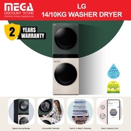LG WT1410NHEG 14/10KG WASHTOWER WASHER DRYER