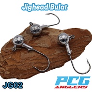 Jighead Bulat Fishing Hook Fishing Mata Kail Soft Bait Soft Plastic Soft plastik Umpan Batu Ladung H