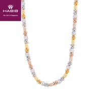 HABIB Oro Italia 916 Yellow, Rose and White Gold Necklace GC27400222-TI
