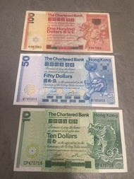 渣打銀行第一代神獸 火麒麟 藍色獅子踩波 鯉魚
