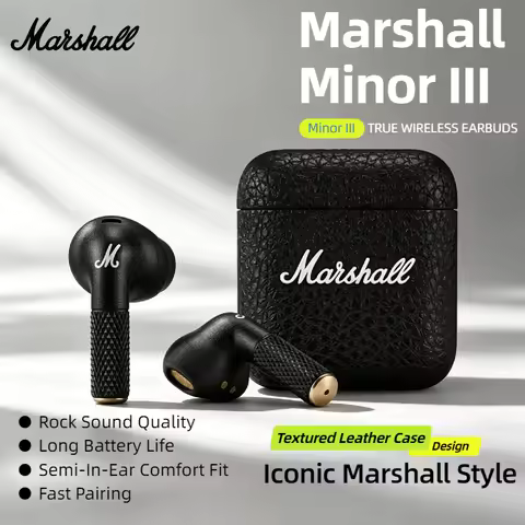 Marshall MINOR III Wireless Bluetooth Earphones TWS Active Noise Reduction Headset Long Range Outdoo