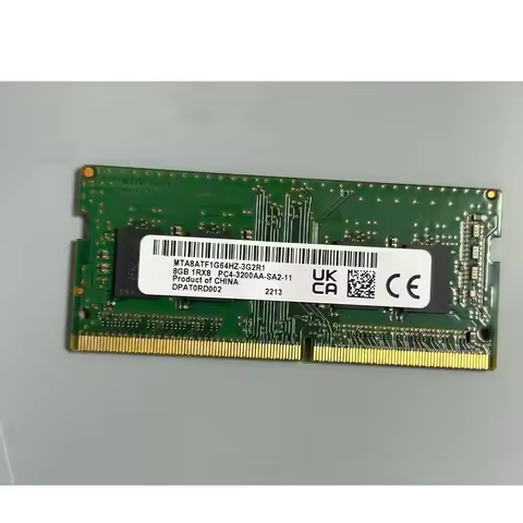 MTA8ATF1G64HZ-3G2R1 8G 1RX16 1RX8 PC4-3200AA-SA2-11/SC0-12 DDR4 Notebook Memory