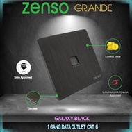 Zenso Grande Galaxy Black Switch / Swtches & Socket  Tv Outlet / Astro Outlet /  Tel outlet / Data C