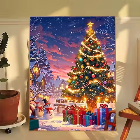 500/1000/1200/2000PCS Puzzles for Adults Happy Christmas Snow Scene,Jigsaw Puzzles Brain Challenge G
