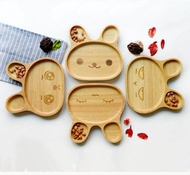 20X2CM Nature Wooden Plate Child Dessert Plate Wood Rabbit Dish Dumpling Dessert Plate Dinner Plates