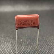CBB capacitor 474K250 P:15mm capacitor  474K250V Farah capacitance CL21 474K250H 0.47UF 250V 474J  c