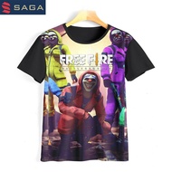 SAGA Free Fire Kids T-Shirt Cartoon Tv Animation 3D Game Free Fire Shirt 04Ff009 For Ages 1-12 Years
