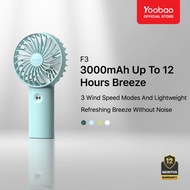 Yoobao F3 Portable Rechargeable Hand Held Mini Fan (3000mAh &6000mAh)