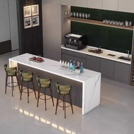 Company Water Bar Counter Light Luxury Island Counter Home Kitchen with Light Marble Cooking Counter