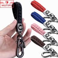 Toyota Alphard Car Leather Keychain Fashion Strap Lanyard Key Chain Metal Key Ring For 40 30 20 AH10