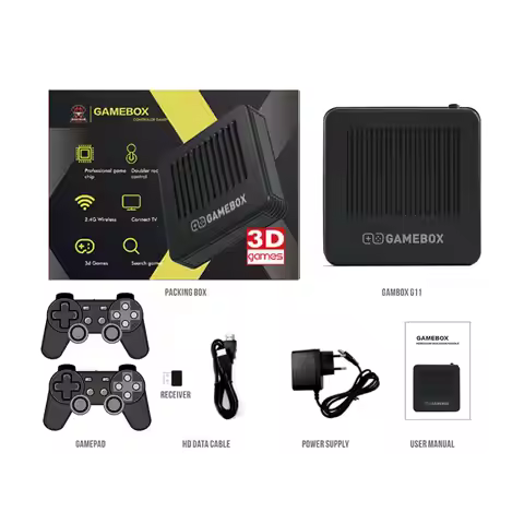 HOT G11 4K HD Video Game Console 2.4G Double Wireless Controller For PS1/FC/GBA Dual System Family G
