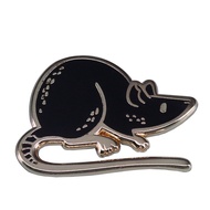 Cunning Black Mouse Brooch