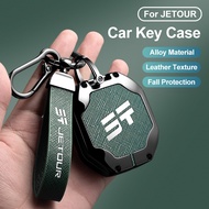 [Ready Stock]Alloy leather Car key Case Cover for Jetour T1 T2 Chery Jetour T2 Traveler High-quality