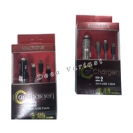 USB Car Charger / 3in1 Car Charger / Macrone Mobile Phone Charger