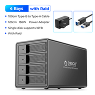 ORICO 5 USB เบย์3.0กับกล่องใส่ฮาร์ดดิสก์ภายนอก SATA สำหรับ2.5/3.5นิ้วฮาร์ดดิสก์ SSD รองรับ80TB 5x1 6