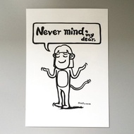 明信片黑白系列  沒關係我親愛的   塗鴉填色明信片 | MonkeyCook