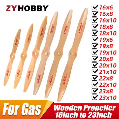 1Pc Wood Wooden CW Propeller Prop For Gas RC Airplane 16x6 16x8 16x10 18x8 18x10 19x8 19x10 20x8 20x