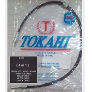 DREAM100 W100 W100R THROTTLE, BRAKE, METER, CHOKE CABLE TOKAHI