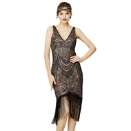ชุดเดรส Gatsby 20S ชิงช้าวินเทจบานสำหรับผู้หญิงยุค1920