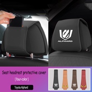 Toyota Alphard Car Seat Headrest Leather Cover Dustproof And Wear-Resistant Headrest Protective Cove