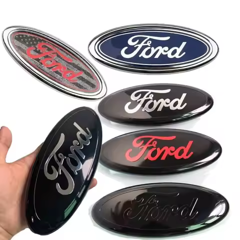11.5X4.5cm Car Rear Trunk Logo Emblem Sticker for Ford Fiesta Mustang Ranger Mondeo Fusion Escape Ku