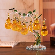 Crystal Glass Crafts Yellow Gourd Living Room Office Decoration Company Housewarming Opening Gift De
