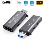 KuWfi 4K 60FPS USB3.0 Video Capture Card HDMI to USB3.0 1080P Full HD Video Card for PS4 Xbox Support Windows Linux Mac Graphics Cards
